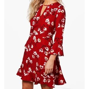 Floral Ruffle tea dress